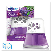 BRIGHT Air Scented Oil Air Freshener Sweet Lavender and Violet, 2.5 oz, 6/Carton (900288CT)