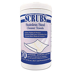 SCRUBS 91970 Stainless Steel Cleaner Towels