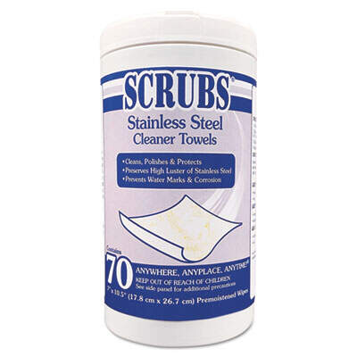 SCRUBS 91970 Stainless Steel Cleaner Towels