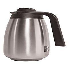 BUNN Thermal Carafe, 64 oz, Stainless Steel/Black (THERMBLK)