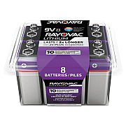 Rayovac Lithium Batteries, 9v, 8/pack (R9VL8G)