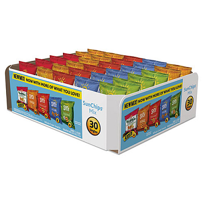 SunChips VARIETY MIX, ASSORTED FLAVORS, 1.5 OZ BAGS, 30 BAGS/BOX (30501)