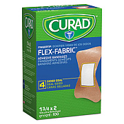 Curad Flex Fabric Bandages, Fingertip, 1.75 x 2, 100/Box (NON25513)