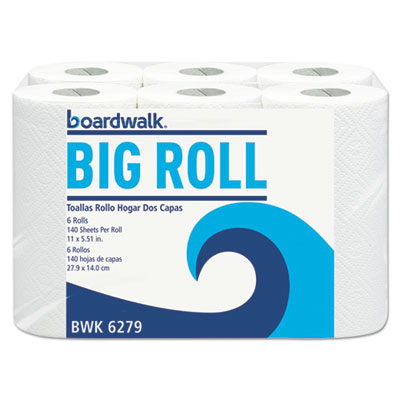Boardwalk Kitchen Roll Towel Office Pack, 2-Ply, White, 5.5x11, 140/Roll, 24/Ct (BWK6279CT)