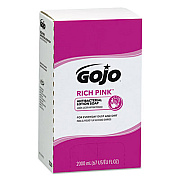 GOJO RICH PINK Antibacterial Lotion Soap Refill, Floral Scent, 2,000 mL, 4/Carton (7220)