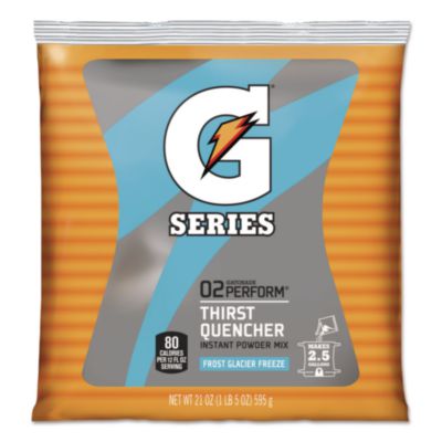 Gatorade Powdered Drink Mix, Glacier Freeze, 21oz Packet, 32/Carton (33677)