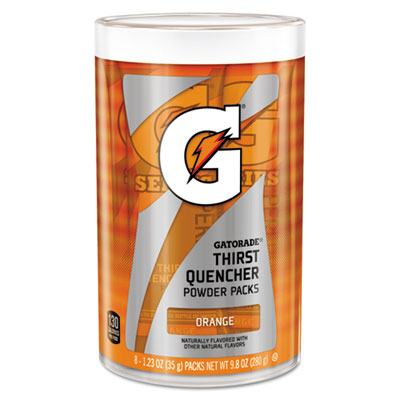Gatorade THIRST QUENCHER POWDER DRINK MIX, ORANGE, 1.34OZ STICK, MAKES 20OZ DRINK, 64/CARTON (13165)