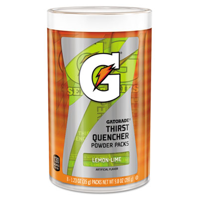 Gatorade THIRST QUENCHER POWDER DRINK MIX, LEMON-LIME, 1.34OZ STICK, 64/CARTON (13163)