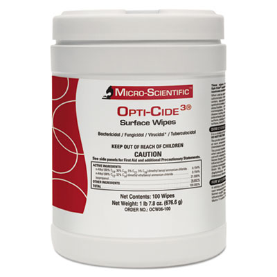 Opti-Cide3 Disinfectant Surface Wipes, Blue, 6 X 10, 100 Wipes (OCW06100EA)