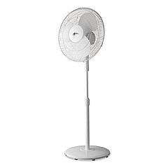 Alera 16" 3-Speed Oscillating Pedestal Stand Fan, Metal, Plastic, White (ALEFANP16W)