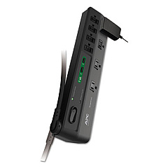 APC Home Office SurgeArrest Power Surge Protector, 8 AC Outlets, 2 USB Ports, 6 ft Cord, 2630 J, Black (P8U2)