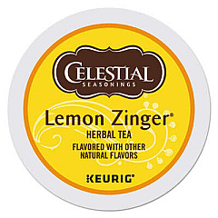 Celestial Seasonings Lemon Zinger Herbal Tea K-Cups, 24/box (14732)
