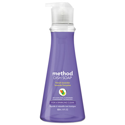 Method Dish Soap Pump, French Lavender Scent, 18 oz Pump Bottle, 6/Carton (01757CT)