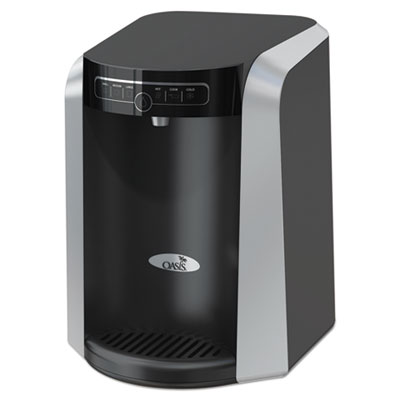 Oasis AQUARIUS COUNTER TOP HOT N COLD WATER COOLER, 177 OZ/COLD WATER PER HOUR; 270 OZ/HOT WATER PER HOUR, BLACK (506336C)