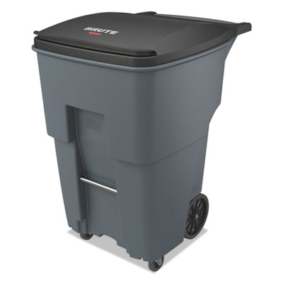 Rubbermaid Commercial Brute Rollouts With Casters, Square, 95 Gal, Gray (1971994)