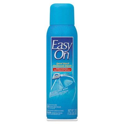 EASY-ON Laundry Speed Starch, Crisp Linen Scent, 20 Oz. Aerosol Can, 12/carton (00215)