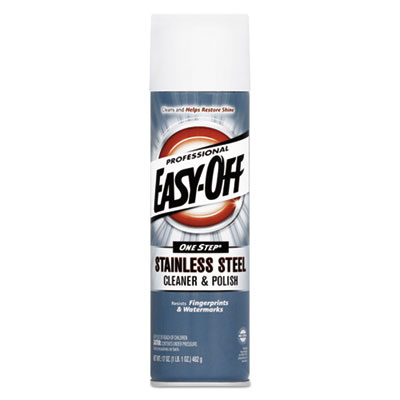 Professional EASY-OFF Stainless Steel Cleaner and Polish, 17 oz Aerosol Spray, 6/Carton (76461CT)