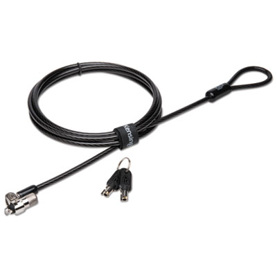 Kensington MicroSaver 2.0 Keyed Laptop Lock, 6 ft Steel Cable, Silver, 2 Keys (65020)