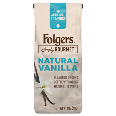 Folgers Simply Gourmet Coffee, Natural Vanilla, 10 oz (0000125)