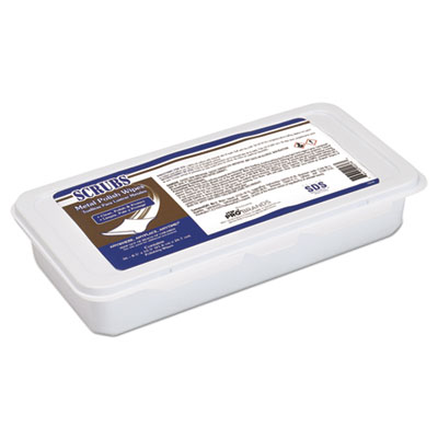 SCRUBS Metal Polish Wipes, 8 X 10.5, Yellow, 36/tub, 6/carton (90236)