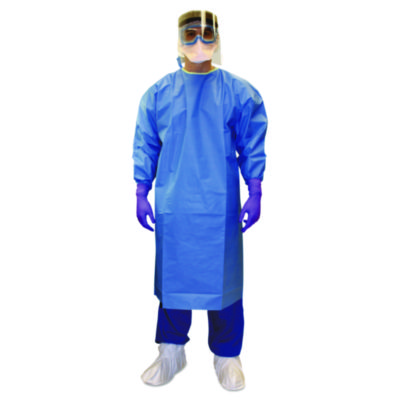Kimtech Pure A7 Certified Liquid Barrier Gown, Large to X-Large, Blue, 10/Carton (47993)