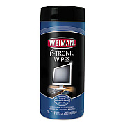WEIMAN E-Tronic Wipes, 8" X 7", White, 30/canister, 4/carton (93CT)