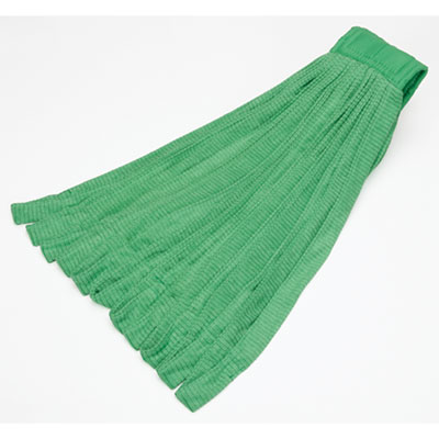 AbilityOne 7920016601490, SKILCRAFT, Microfiber Tube Mop Heads, Green, 7.5" Headband