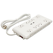 Innovera Slim Surge Protector, 10 Outlets/2 USB Charging Ports, 6 ft Cord, 2880 J, White (IVR71670)