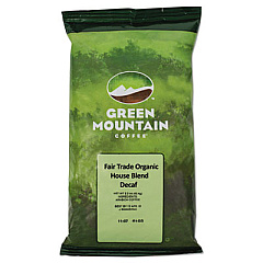 Green Mountain Coffee Fair Trade Organic House Blend Decaf Coffee Fraction Packs, 2.5oz, 50/Carton (5493)