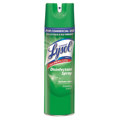 Professional LYSOL Brand Disinfectant Spray, Country Scent, 19 Oz Aerosol, 12 Cans/carton (74276CT)