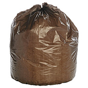 AbilityOne 8105011839769, SKILCRAFT Maximum Performance Trash Can Liner, 33 gal, 1.22 mil, 33" x 39", Brown, 125/Box