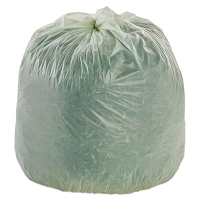 AbilityOne 8105015574983, SKILCRAFT High Density (HDPE) Coreless Roll Can LinersNatural, 33 gal, 12 microns, 33" x 40", Natural, 250/Box
