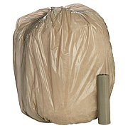 AbilityOne 8105015171364, SKILCRAFT Trash Can Liner - Linear Low-Density, 60 gal, 1 mil, 38" x 58", Gray, Perforated Roll, 100/Box