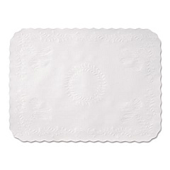 Hoffmaster Scalloped Edge Traymat, Anniversary Embossed Surface, 19" x 14", White, 1,000/Carton (TC8704472)