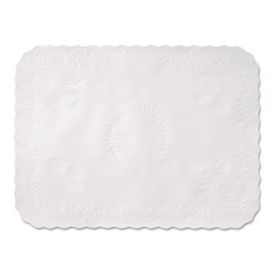 Hoffmaster Scalloped Edge Traymat, Anniversary Embossed Surface, 19" x 14", White, 1,000/Carton (TC8704472)