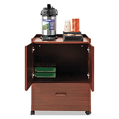 Vertiflex Mobile Deluxe Coffee Bar, 23w x 19d x 30.75h, Cherry (VF96033)