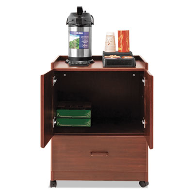 Vertiflex Mobile Deluxe Coffee Bar, 23w x 19d x 30.75h, Cherry (VF96033)