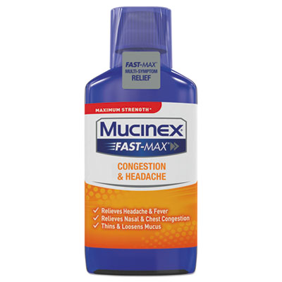 Mucinex Maximum Strength Fast Max Cold and Sinus, 6 oz Bottle, (01665)