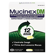 Mucinex DM Expectorant and Cough Suppressant, 40 Tablets/Box (05640)