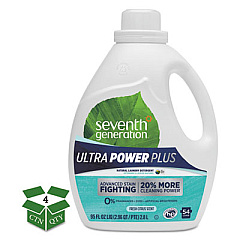 Seventh Generation NATURAL LIQUID LAUNDRY DETERGENT, ULTRA POWER PLUS, FRESH, 54 LOADS, 95 OZ, 4/CT (22927CT)
