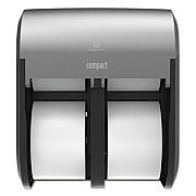 Georgia Pacific Professional Compact Quad Vertical Four-Roll Coreless Dispenser, 12.06 x 8 x 14.44, Stainless Steel (56746A)