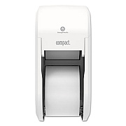 Georgia Pacific Professional Compact Vertical Double-Roll Coreless Tissue Dispenser, 14.06 x 6.69 x 8.19, White (56767A)