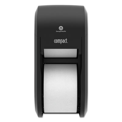 Georgia Pacific Professional Compact Vertical Double Roll Coreless Tissue Dispenser, 14.06 x 6.69 x 8.19, Black (56790A)