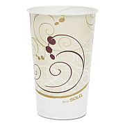SOLO Symphony Treated-Paper Cold Cups, 16 oz, White/Beige/Red, 50/Bag, 20 Bags/Carton (RW16SYM)