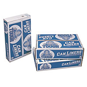Pitt Plastics Linear Low Density Can Liners, 60 gal, 0.75 mil, 38" x 58", White, 100/Carton (MT601XW)
