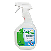 Green Works Glass and Surface Cleaner, Original, 32 oz Smart Tube Spray Bottle (00459)