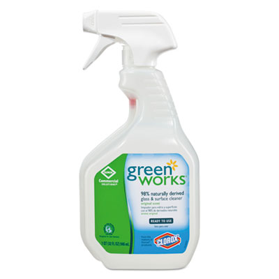 Green Works Glass and Surface Cleaner, Original, 32 oz Smart Tube Spray Bottle (00459)