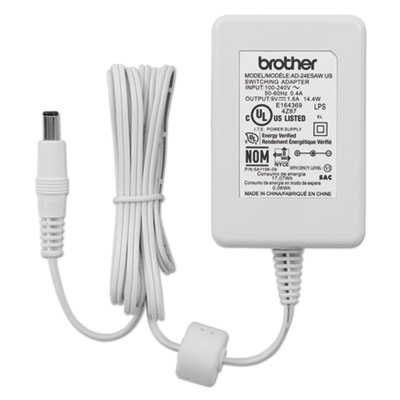 Brother P-Touch Ac Adapter For P-Touch Label Makers, White (AD24ESAW)