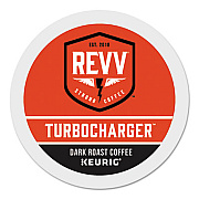 revv TURBOCHARGER K-Cup, Dark Roast, K-Cup, 24/Box (6728)