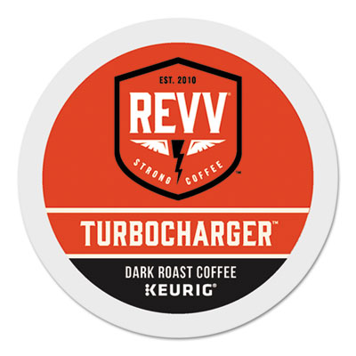 revv TURBOCHARGER K-Cup, Dark Roast, K-Cup, 24/Box (6728)